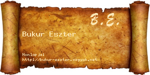 Bukur Eszter névjegykártya